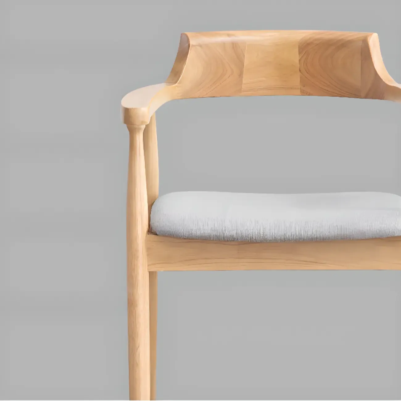 Simplistic Leather Upholstered Dining Chair Wooden with Armrest Image - 9