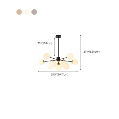 Modern Glass Globe Chandelier for Living Room Decor Image - 20