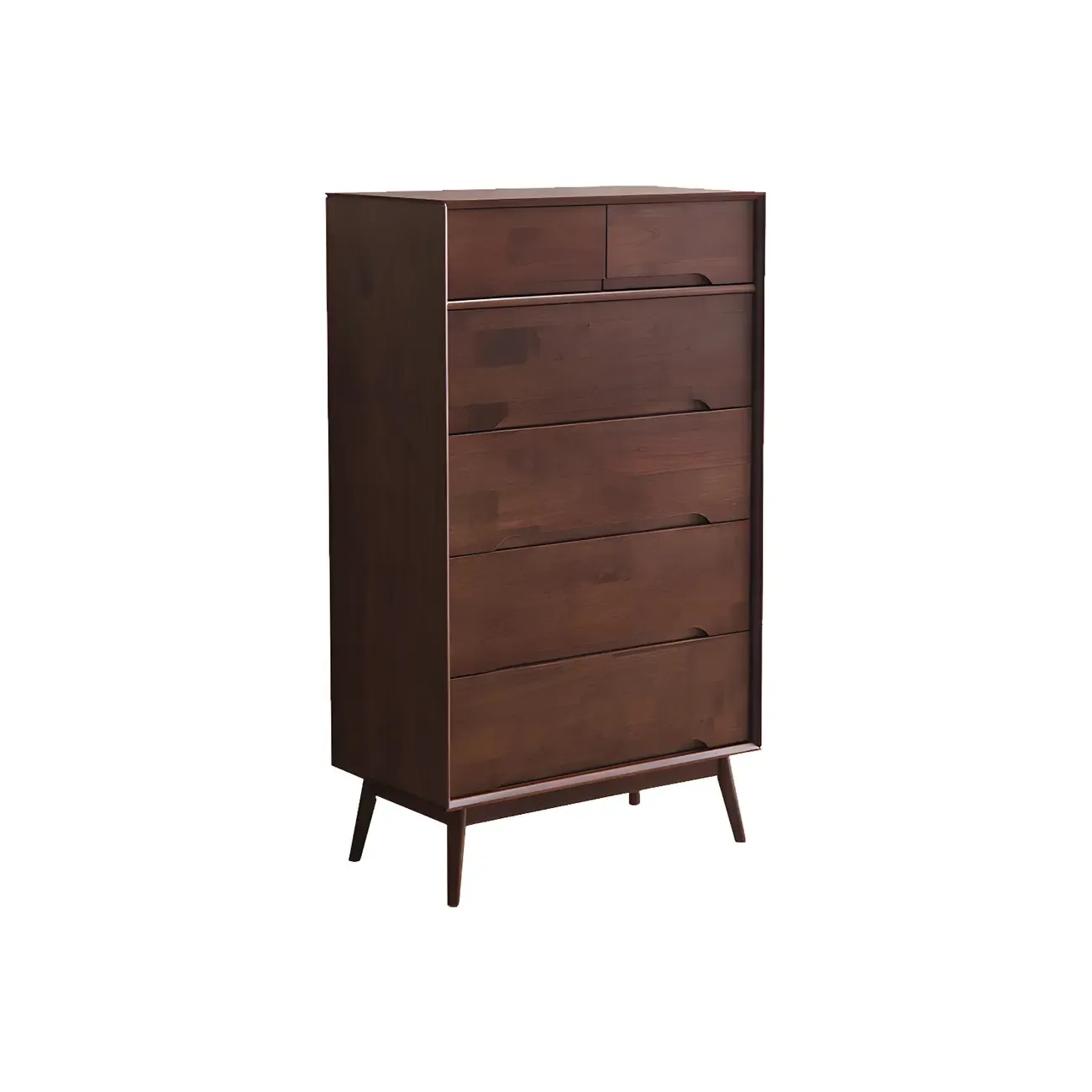 Retro Black Wood Dresser with Drawers storage for Bedroom Image - 15