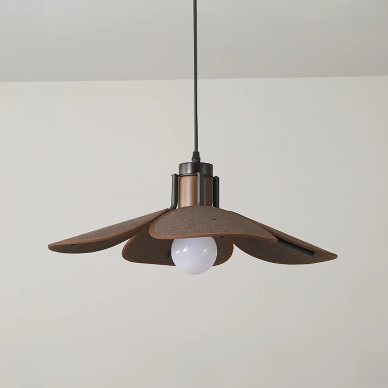 Walnut Wood Flora Pendant Light for Dining Room. Image - 8