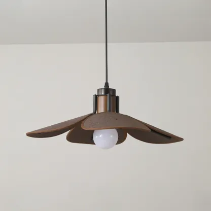 Walnut Wood Flora Pendant Light for Dining Room. Image - 8
