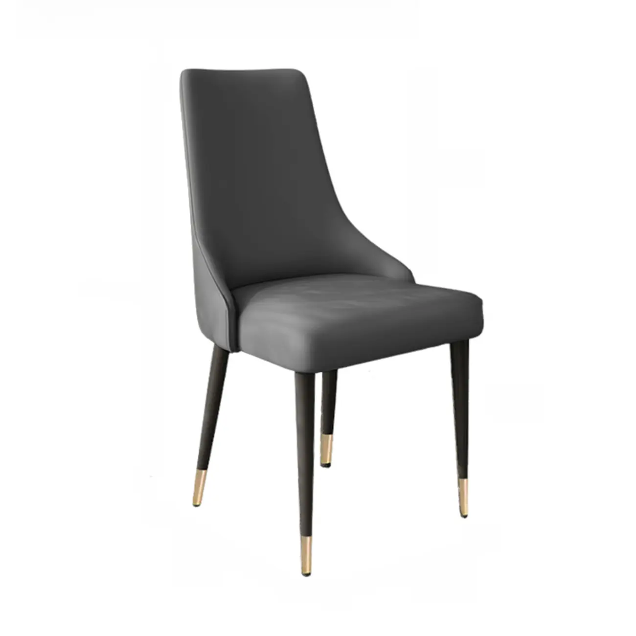 Modern Armless Faux Leather Upholstered High Back Dining Chair Image - 4 | homeyfad