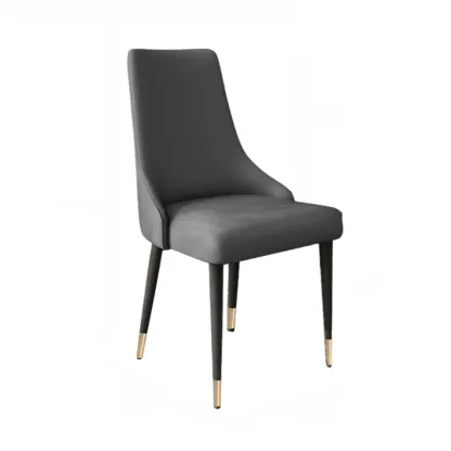 Modern Armless Faux Leather Upholstered High Back Dining Chair Image - 4
