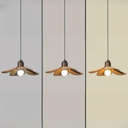 Walnut Wood Flora Pendant Light for Dining Room. Image - 10