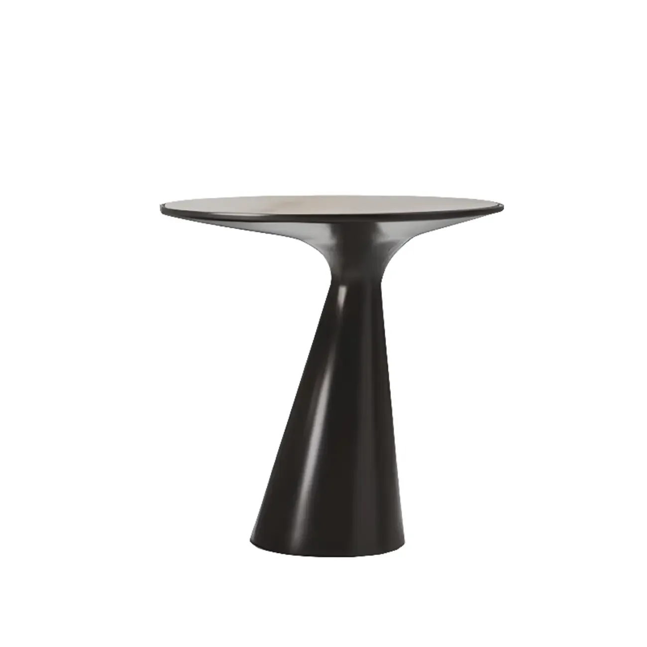 Modern Round Metal and Glass Side Table for Living Room Image - 7