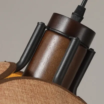 Walnut Wood Flora Pendant Light for Dining Room. Image - 13