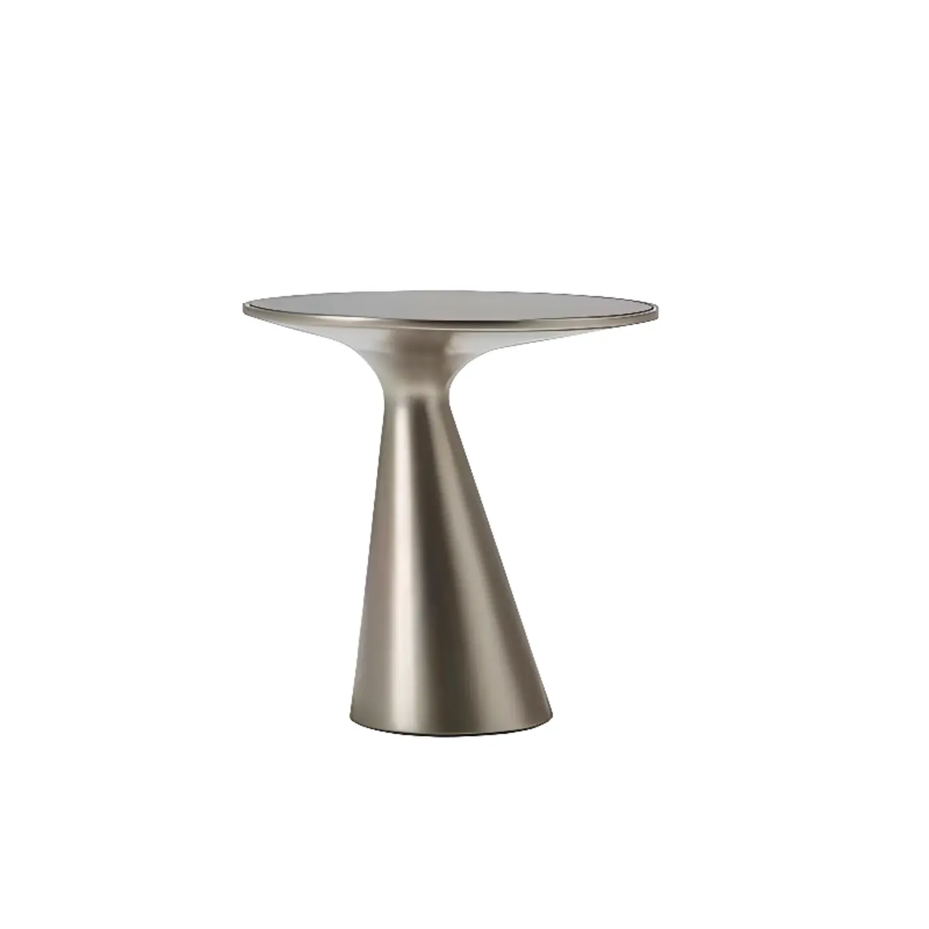 Modern Round Metal and Glass Side Table for Living Room Image - 9 | homeyfad