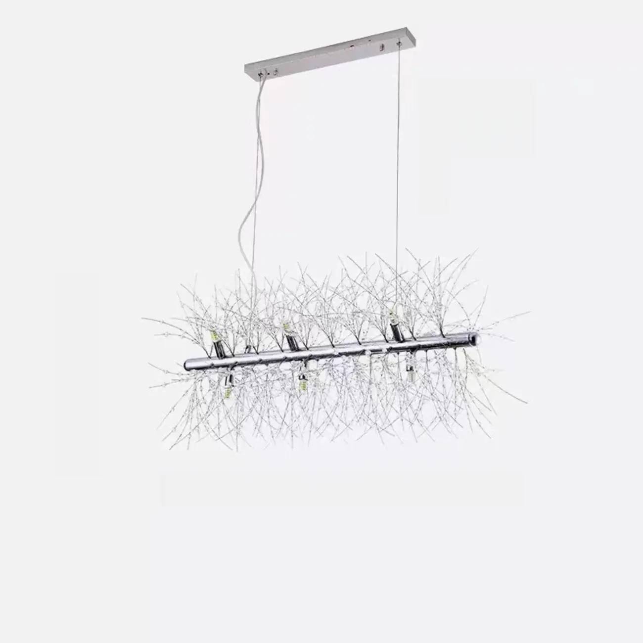 Golden Geometric Crystal Island Light Adjustable Hanging Length Image - 7 | homeyfad