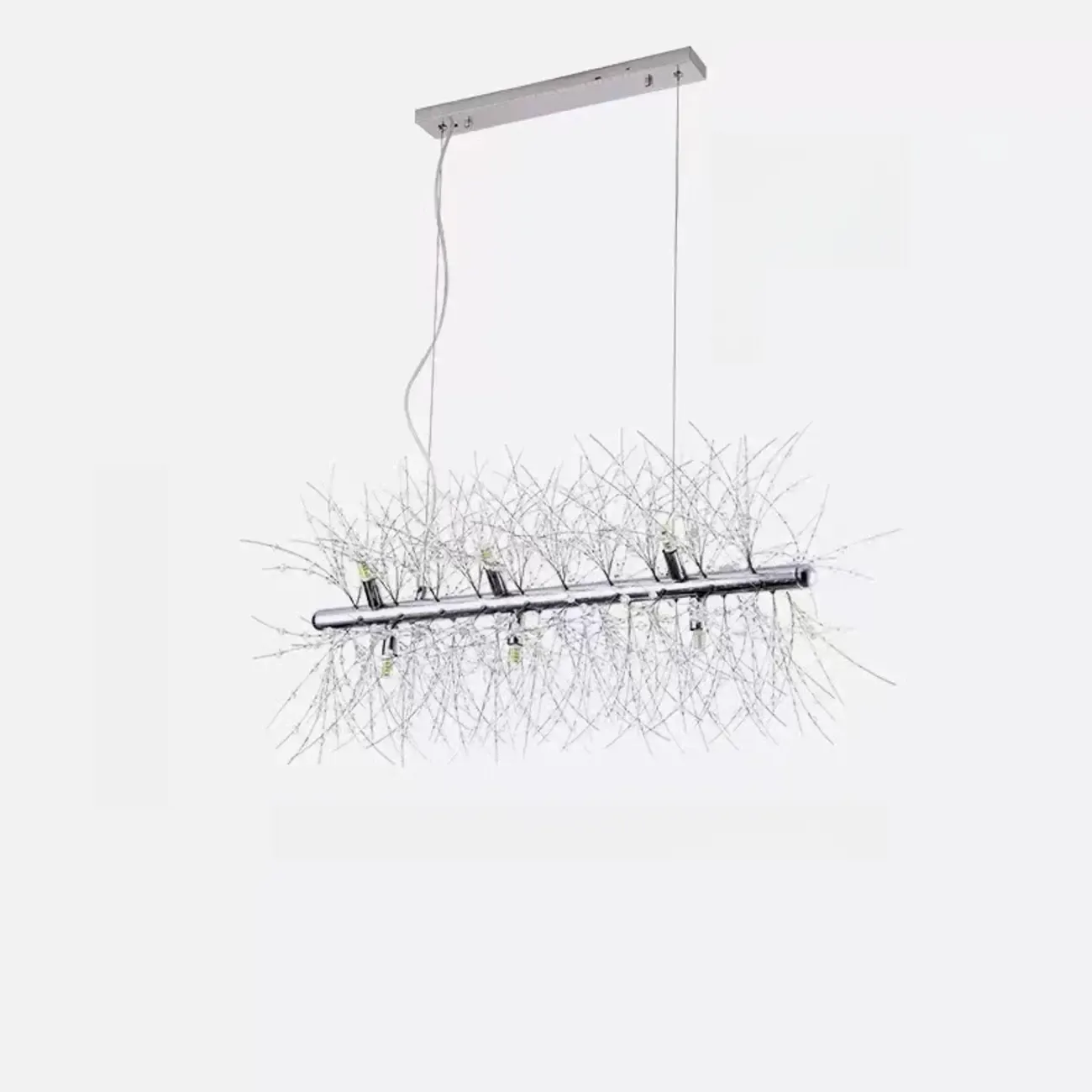 Golden Geometric Crystal Island Light Adjustable Hanging Length Image - 7