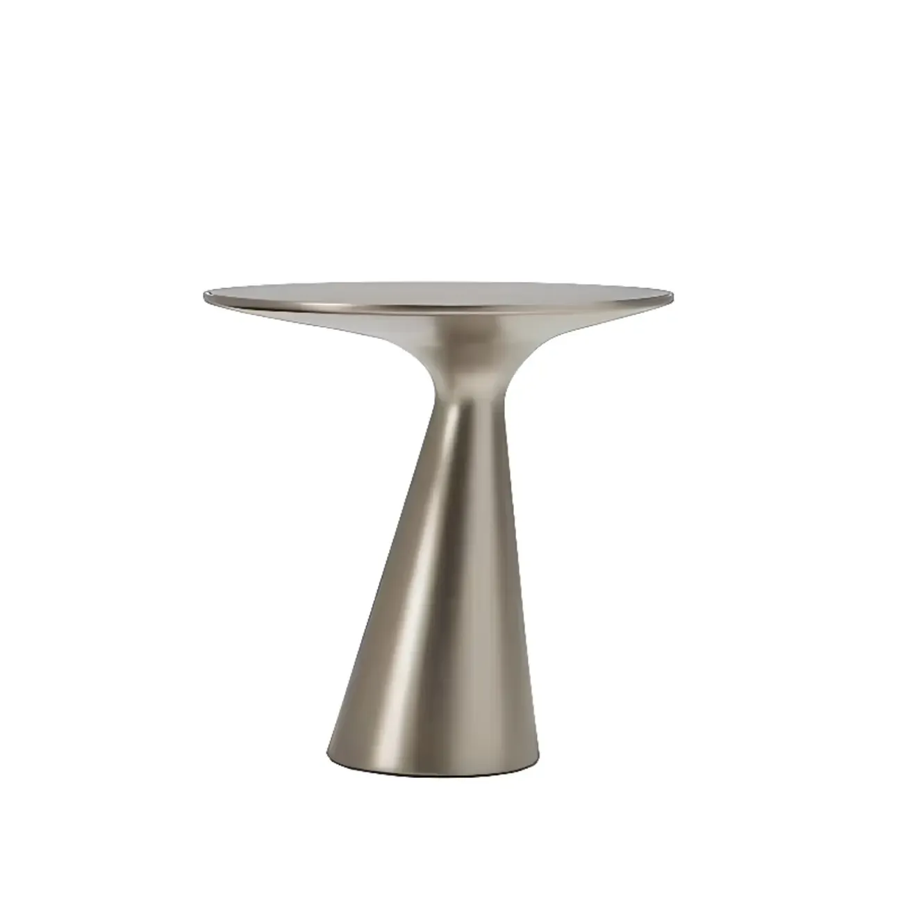 Modern Round Metal and Glass Side Table for Living Room Image - 11