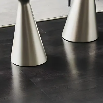 Modern Round Metal and Glass Side Table for Living Room Image - 12