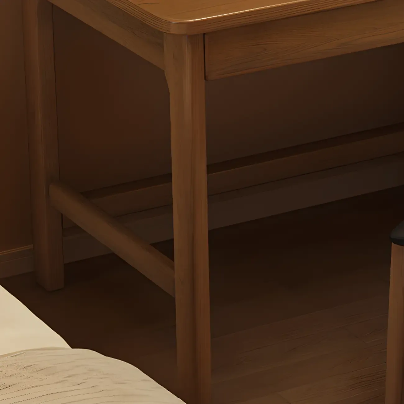 Modern Wooden Kids Writing Desk with Drawer and Chair Set Image - 8