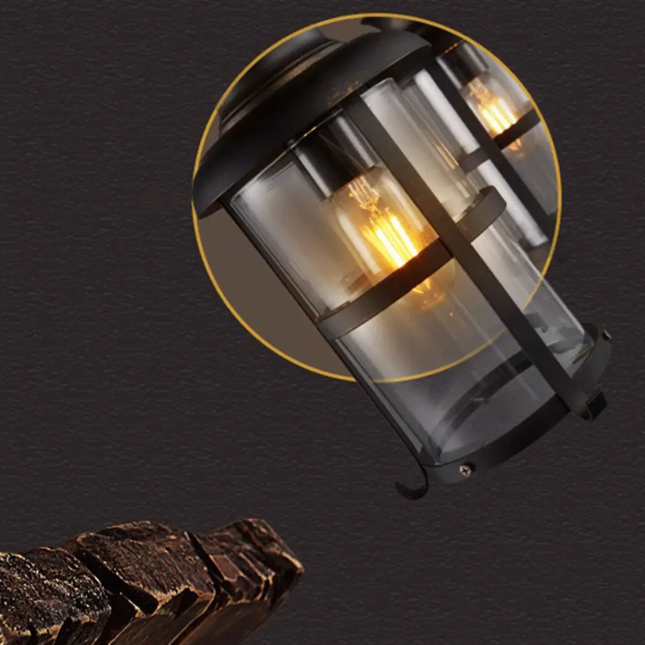 Industrial Island Light Brown Steampunk Cylindrical Pendant Light Image - 10
