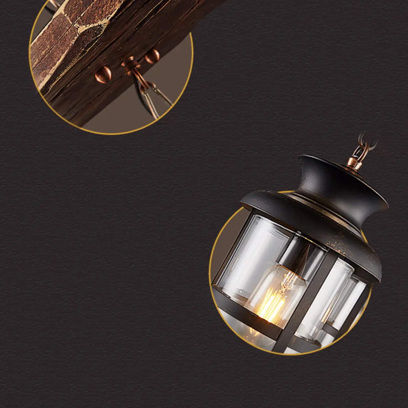 Industrial Island Light Brown Steampunk Cylindrical Pendant Light Image - 12 | homeyfad