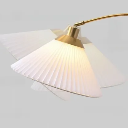 Arc Floor Lamp with Shelves and Adjustable Head for Living Room Image - 9