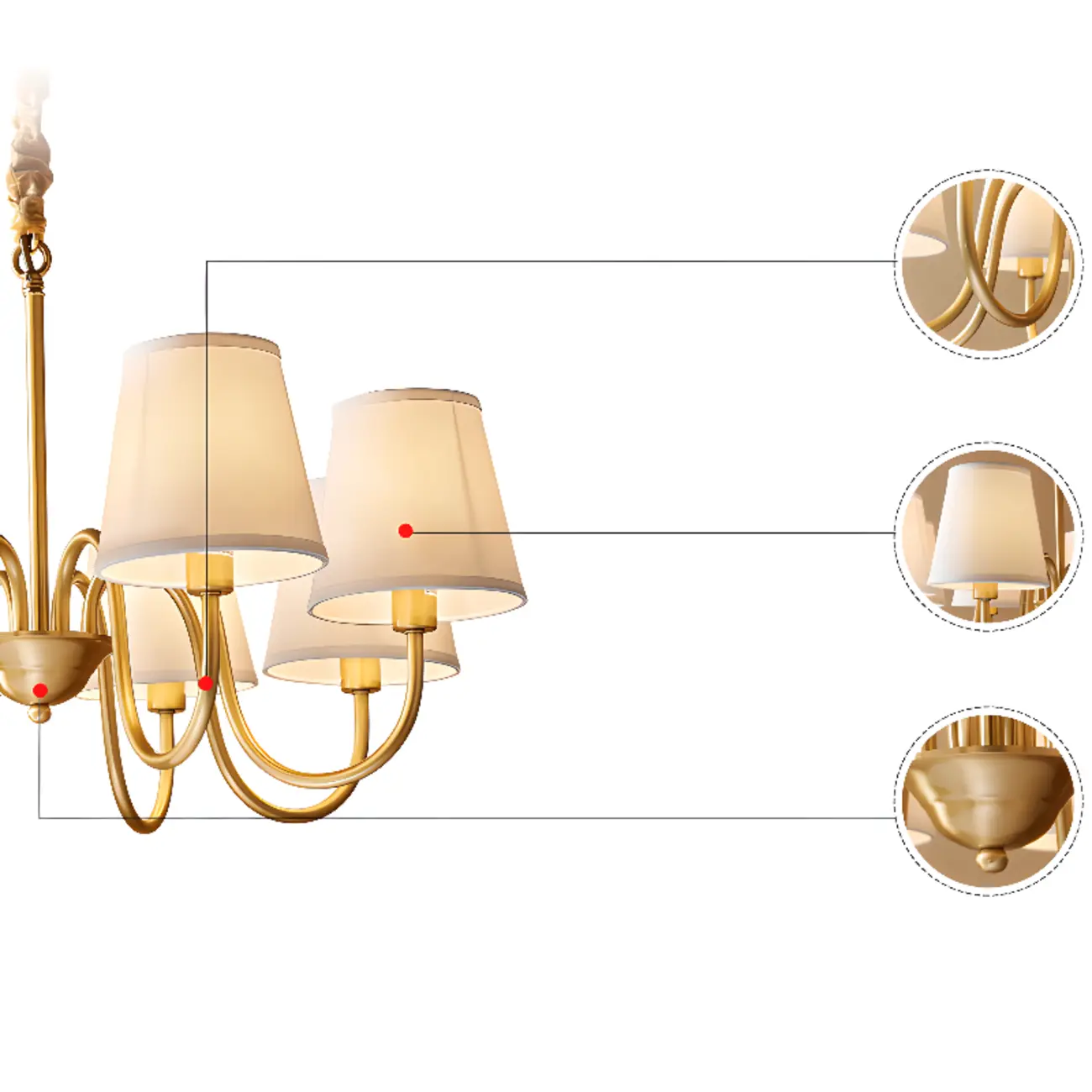 Elegant Modern Hanging Chandelier with Adaptive Height Image - 17 | homeyfad