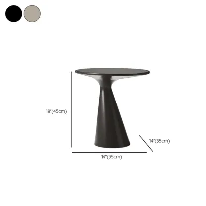 Modern Round Metal and Glass Side Table for Living Room #size