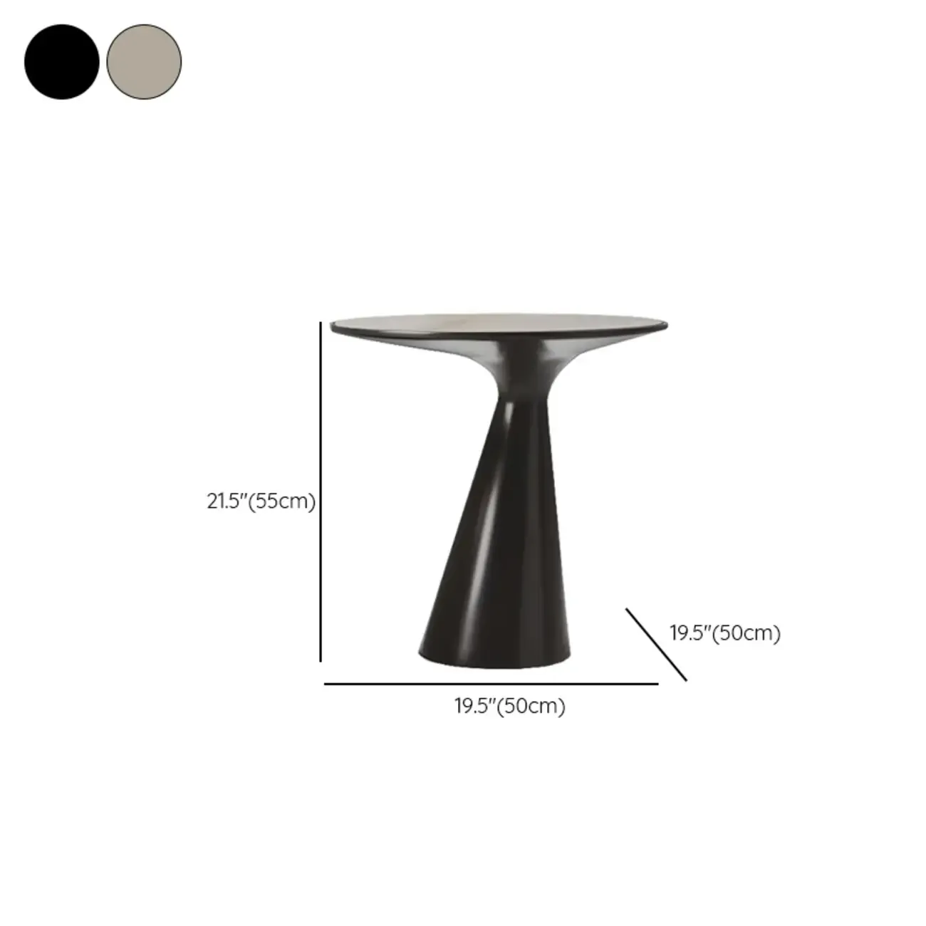 Modern Round Metal and Glass Side Table for Living Room Image - 16