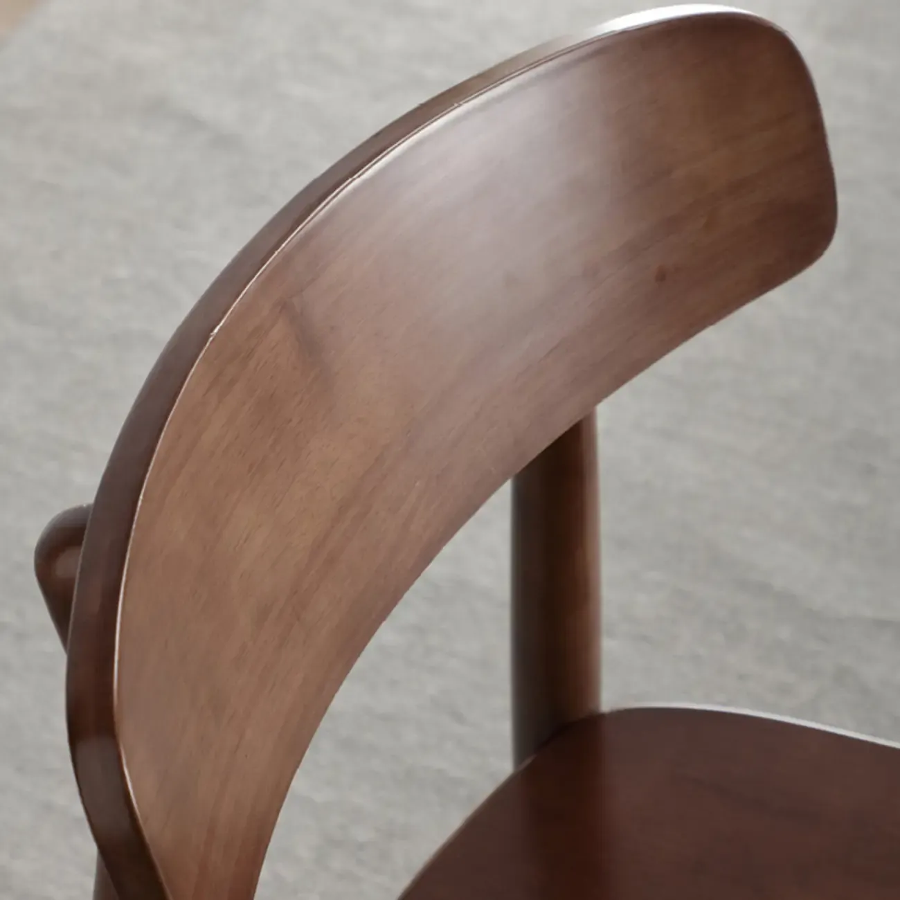Scandinavian Wooden Low Back Upholstered Dining Chair Image - 6