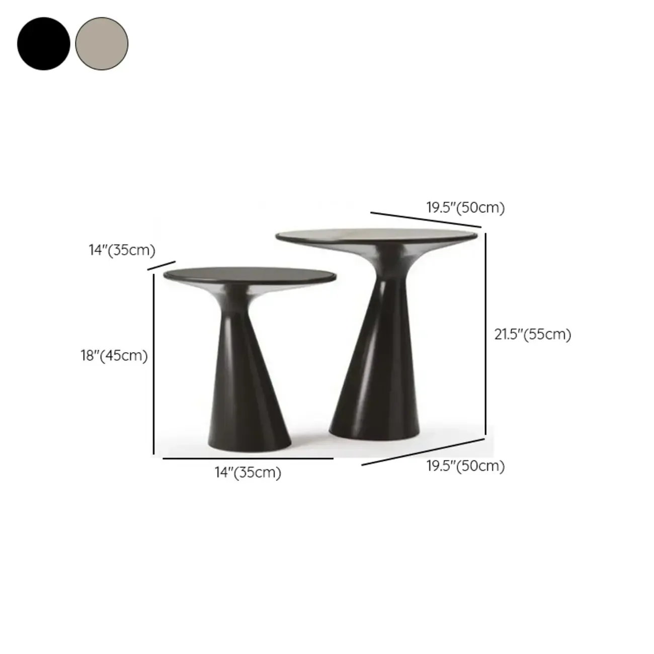 Modern Round Metal and Glass Side Table for Living Room Image - 17
