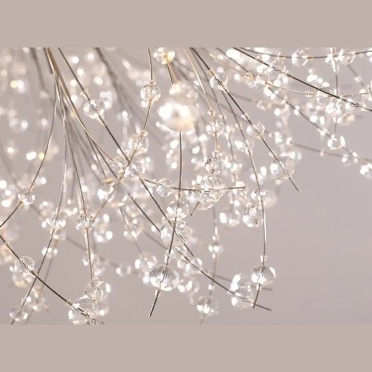 Golden Geometric Crystal Island Light Adjustable Hanging Length Image - 14