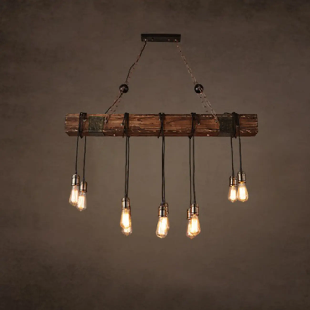 Industrial Island Light Brown Steampunk Cylindrical Pendant Light Image - 15 | homeyfad