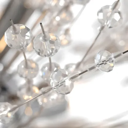 Golden Geometric Crystal Island Light Adjustable Hanging Length Image - 15