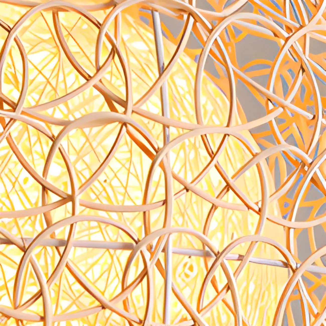 Japanese Rattan Round Lantern Pendant Light for Dining Room Image - 10 | homeyfad