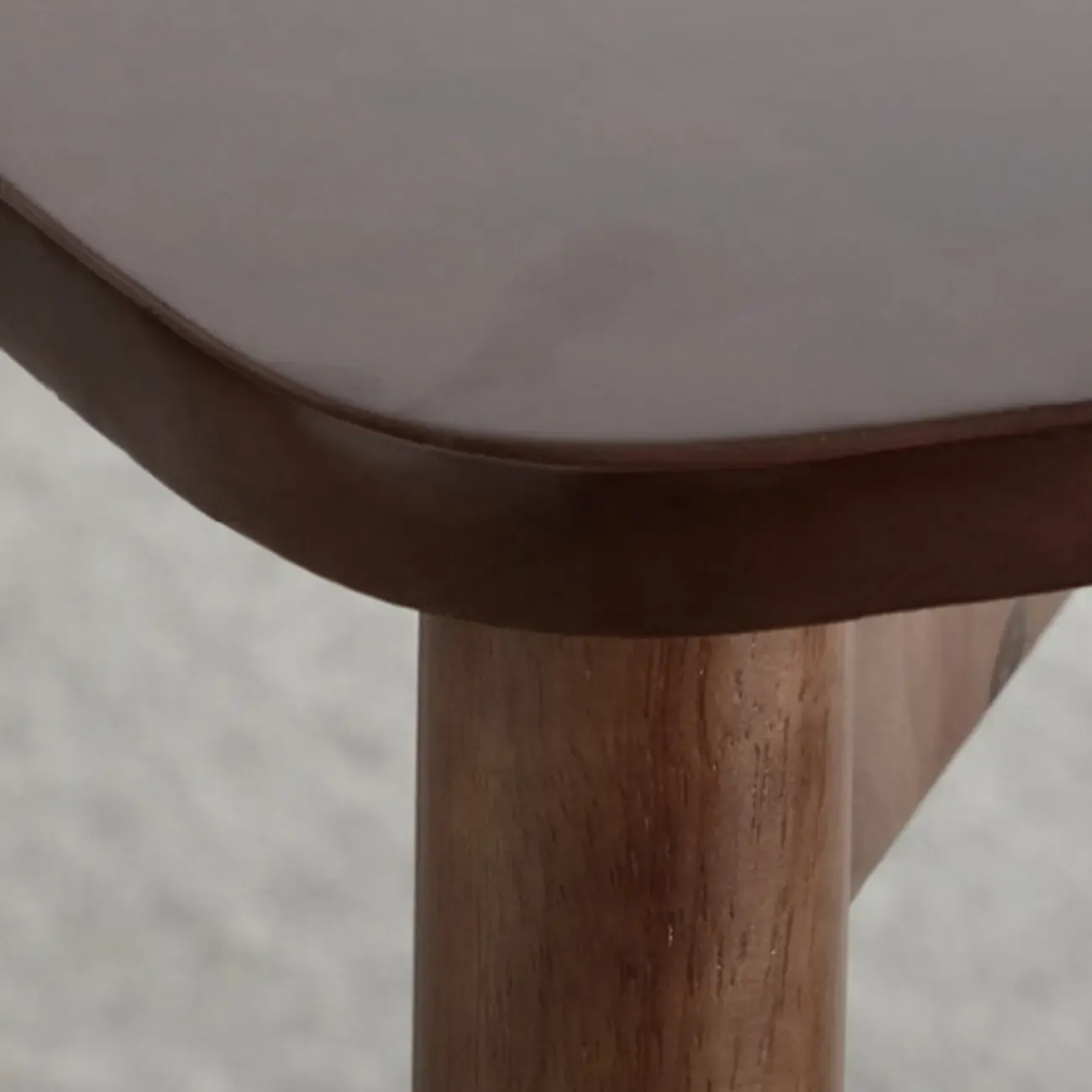 Scandinavian Wooden Low Back Upholstered Dining Chair Image - 11
