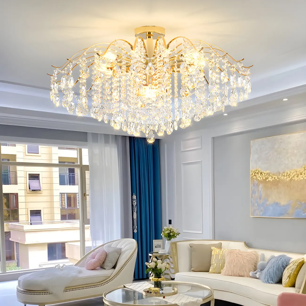 Multi-Light Luxury Crystal Chandelier with Elegant Design Image - 1 | homeyfad