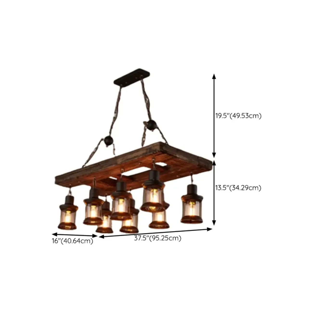 Industrial Island Light Brown Steampunk Cylindrical Pendant Light Image - 24