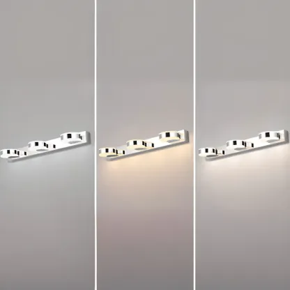 Modern Mini Silver LED Vanity Light for Bathroom Decor Image - 7