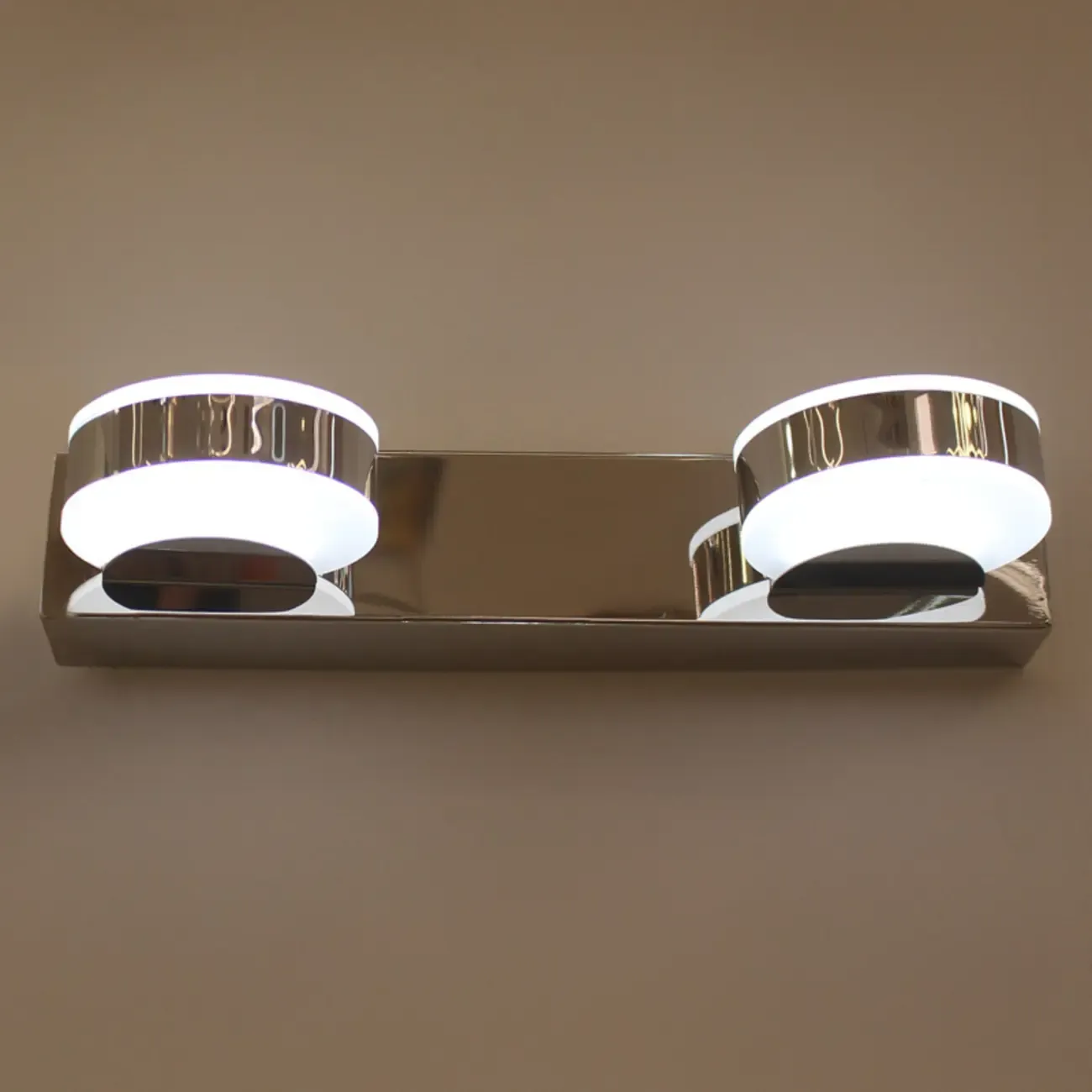 Modern Mini Silver LED Vanity Light for Bathroom Decor Image - 8