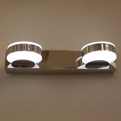 Modern Mini Silver LED Vanity Light for Bathroom Decor Image - 8
