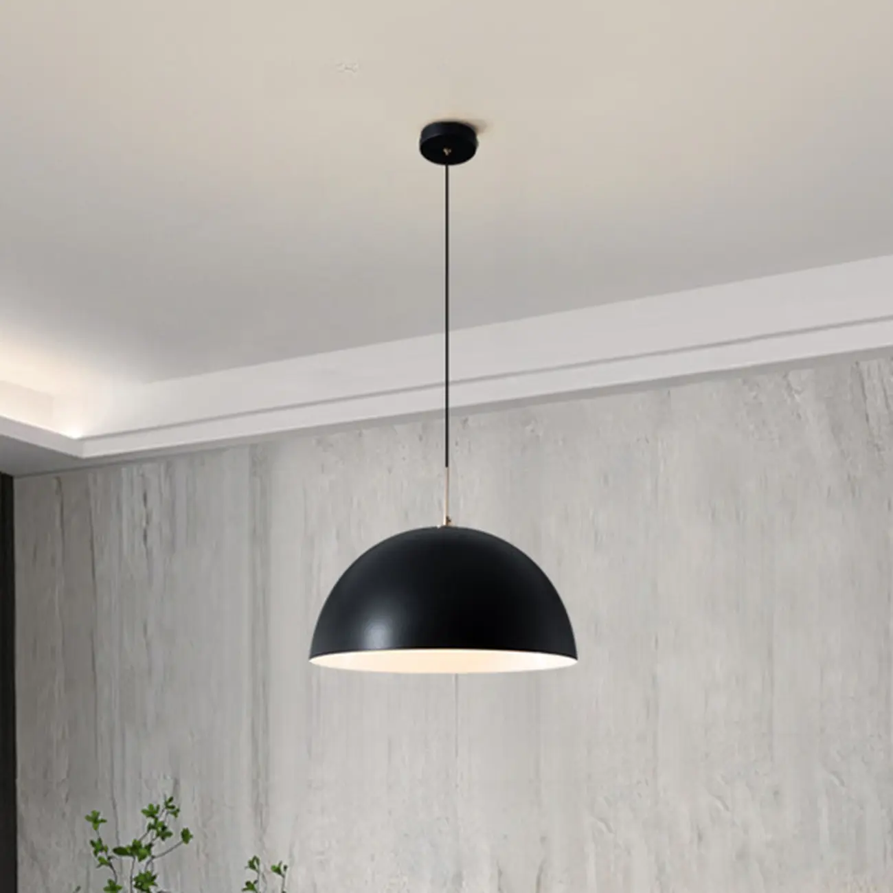 Nordic White Dome Metal Pendant Lamp for Dining Room Image - 4 | homeyfad