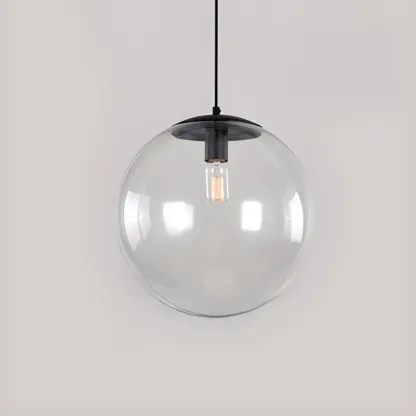 Contemporary Clear Glass Bubble Shape LED Pendant Light for Living Room Image - 5