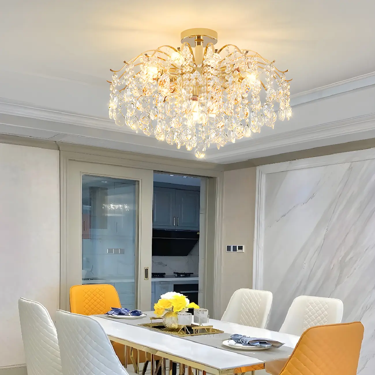 Multi-Light Luxury Crystal Chandelier with Elegant Design Image - 4 | homeyfad