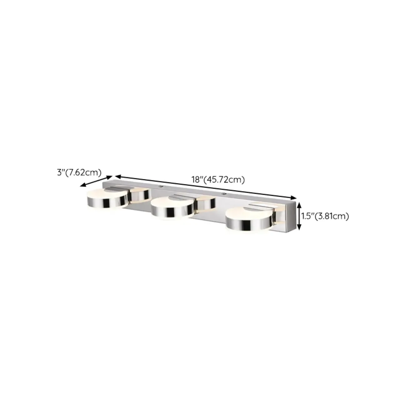 Modern Mini Silver LED Vanity Light for Bathroom Decor Image - 10
