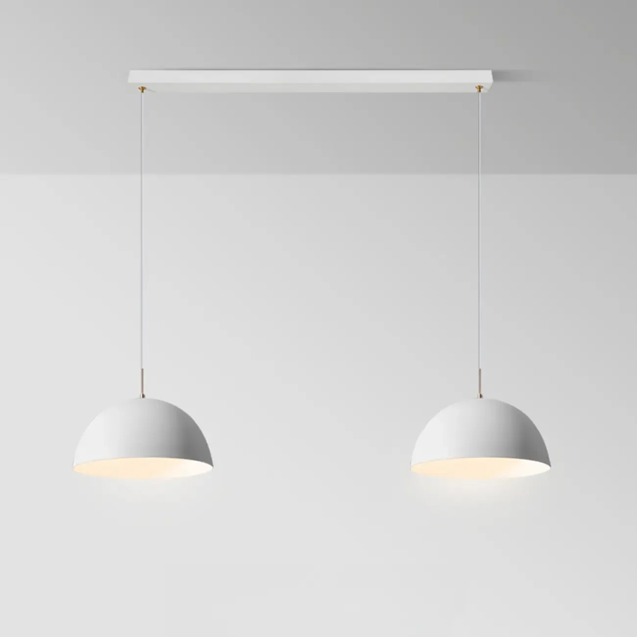 Nordic White Dome Metal Pendant Lamp for Dining Room Image - 6