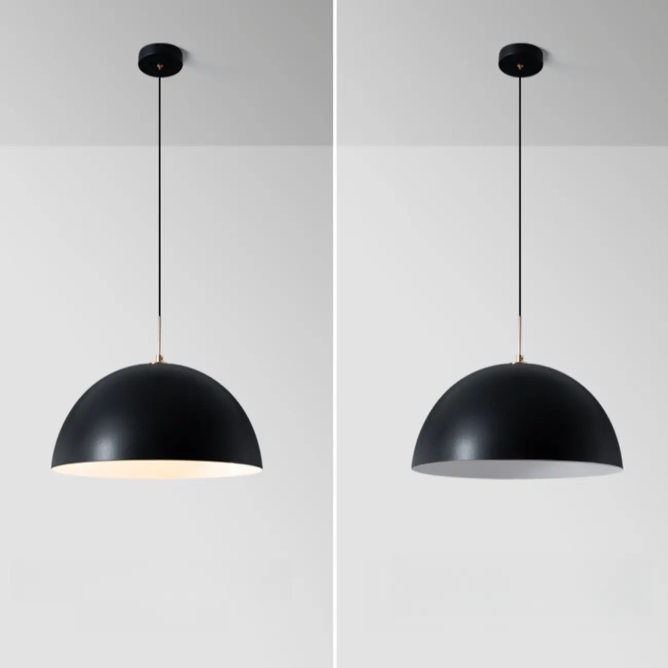 Nordic White Dome Metal Pendant Lamp for Dining Room Image - 9 | homeyfad