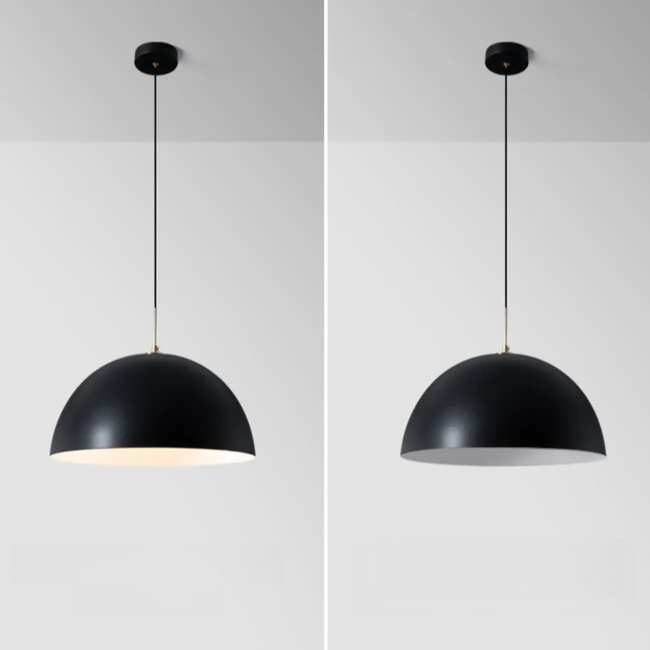 Nordic White Dome Metal Pendant Lamp for Dining Room Image - 9