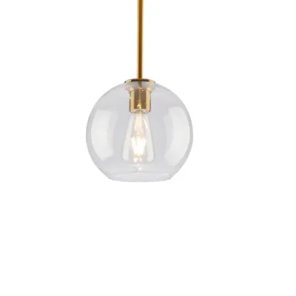 Contemporary Clear Glass Bubble Shape LED Pendant Light for Living Room Image - 9