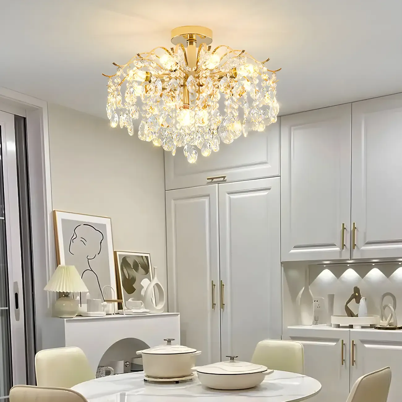 Multi-Light Luxury Crystal Chandelier with Elegant Design Image - 8