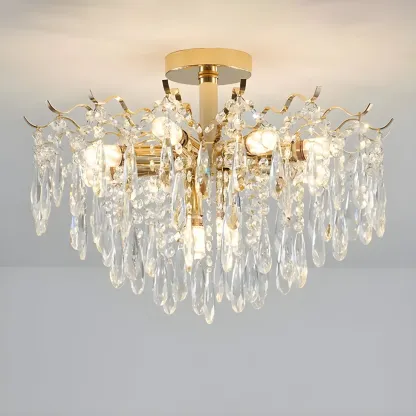 Multi-Light Luxury Crystal Chandelier with Elegant Design Image - 11