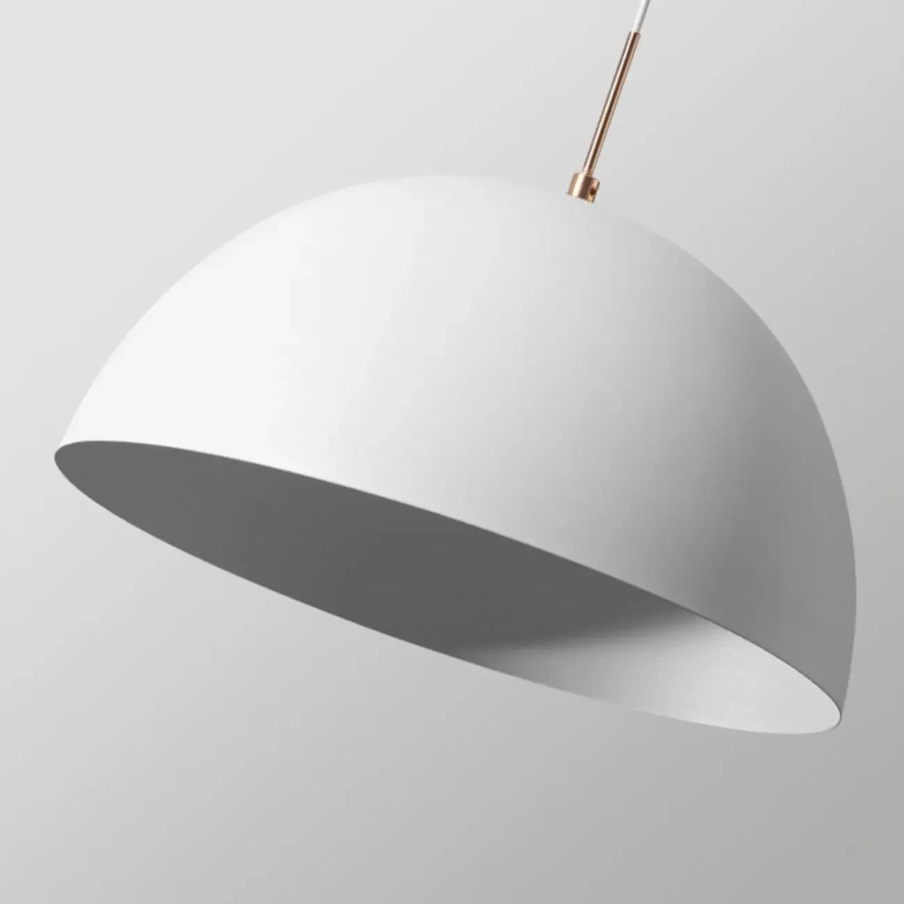 Nordic White Dome Metal Pendant Lamp for Dining Room Image - 15