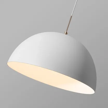 Nordic White Dome Metal Pendant Lamp for Dining Room Image - 16