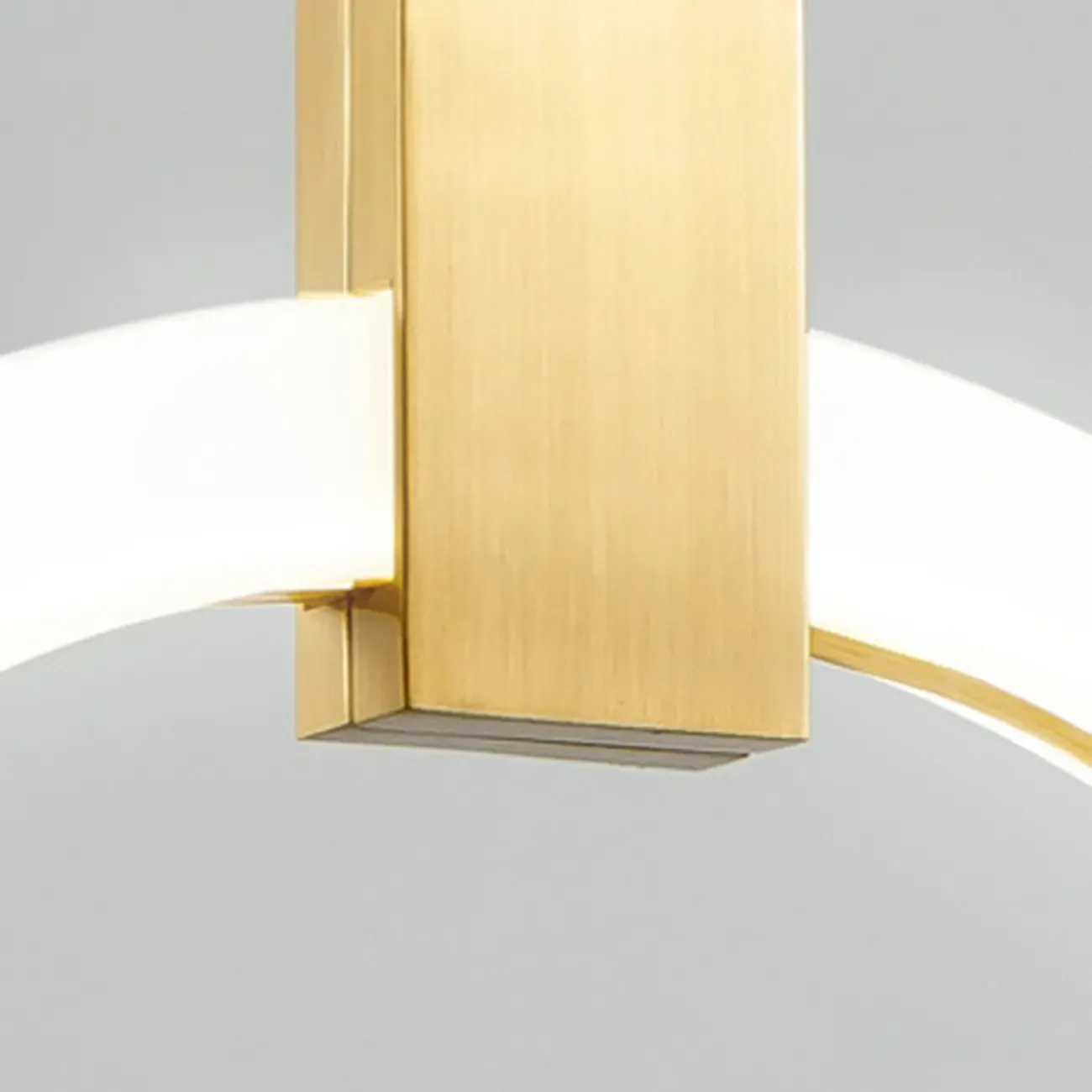 Customizable Gold Ring LED Cluster Pendant Light for Staircase Image - 21