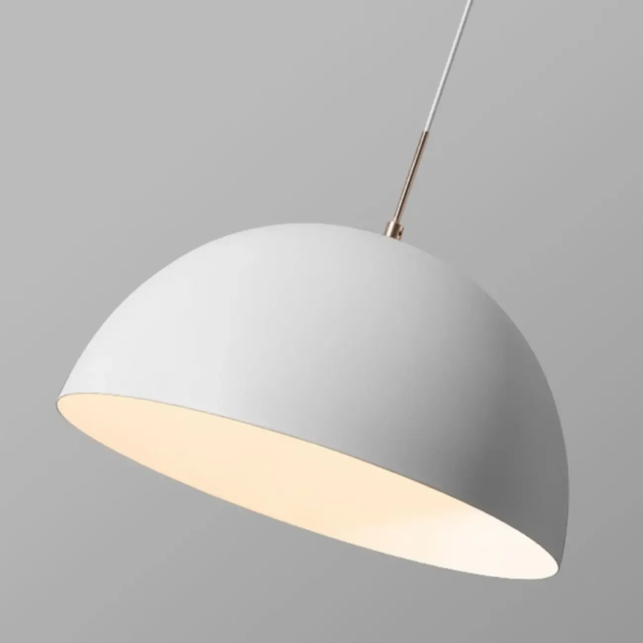 Nordic White Dome Metal Pendant Lamp for Dining Room Image - 17