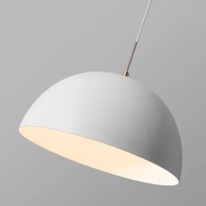 Nordic White Dome Metal Pendant Lamp for Dining Room Image - 17