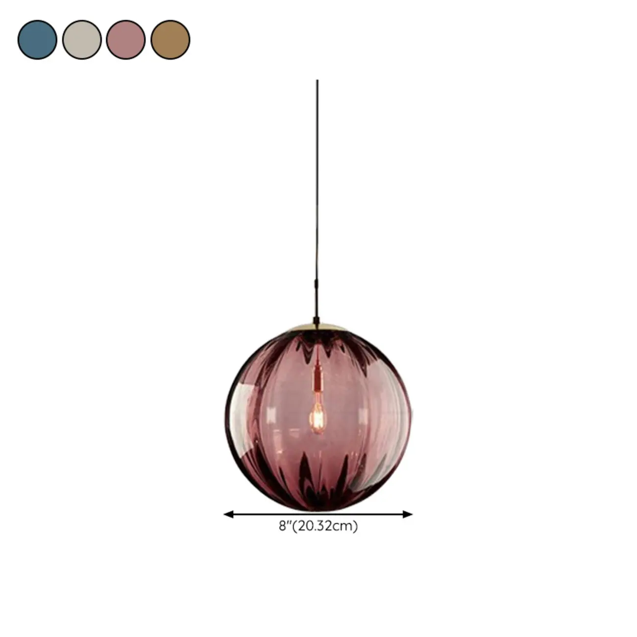 Modern Smoky Glass LED Globe Pendant Light Design for Bedroom Image - 17 | homeyfad